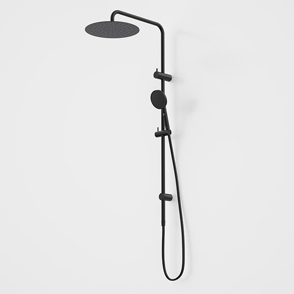 Caroma Urbane II Rail Shower 300mm Overhead Matte Black - The Blue Space