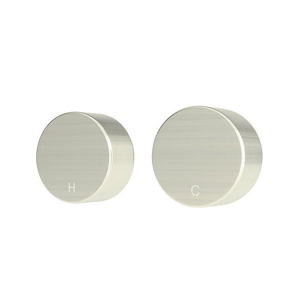 Meir Circular Wall Taps Brushed Nickel - The Blue Space