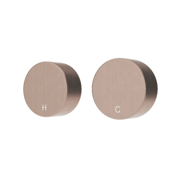 Meir Circular Wall Taps Champagne | The Blue Space