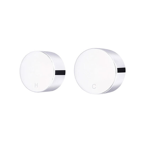 Meir Circular Wall Taps Polished Chrome - The Blue Space