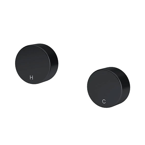 Meir Circular Wall Taps Matte Black - The Blue Space