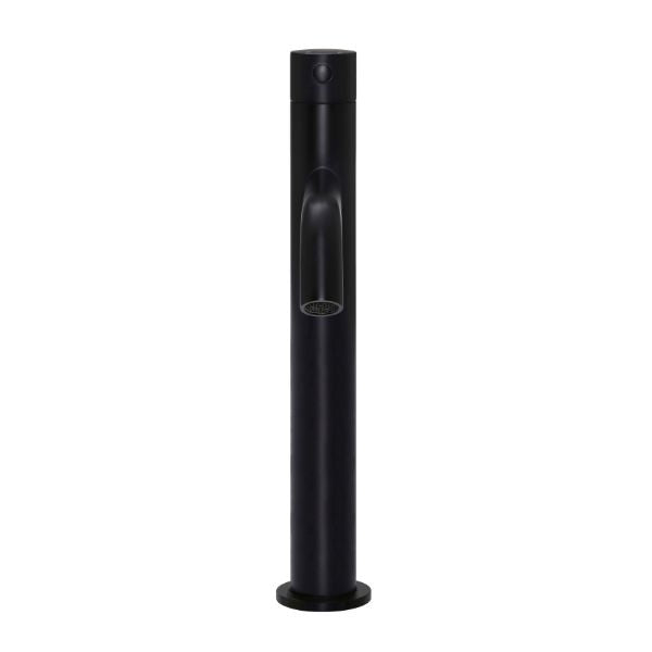 Meir Piccola Tall Basin Mixer - Matte Black in front view - The Blue Space
