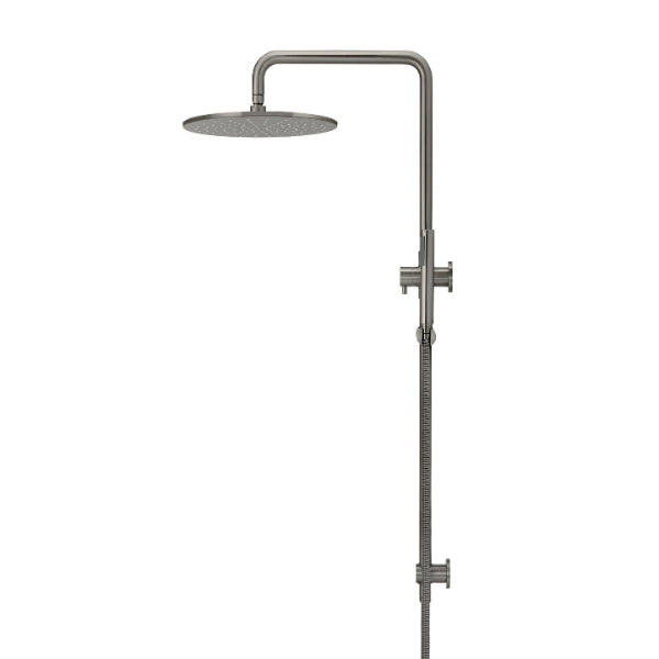 Meir Round Combination Shower Rail 300mm Rose Single Function Hand Shower Shadow - The Blue Space