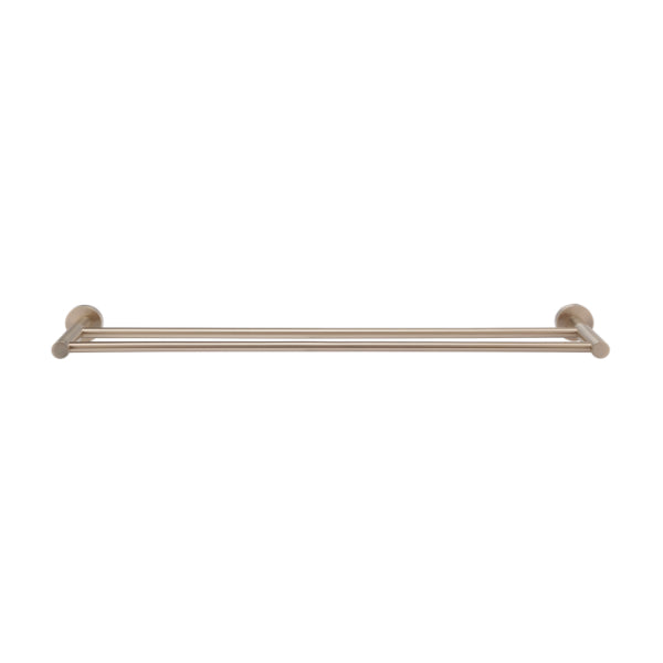 Meir Round Double Champagne Towel Rail 600mm | The Blue Space