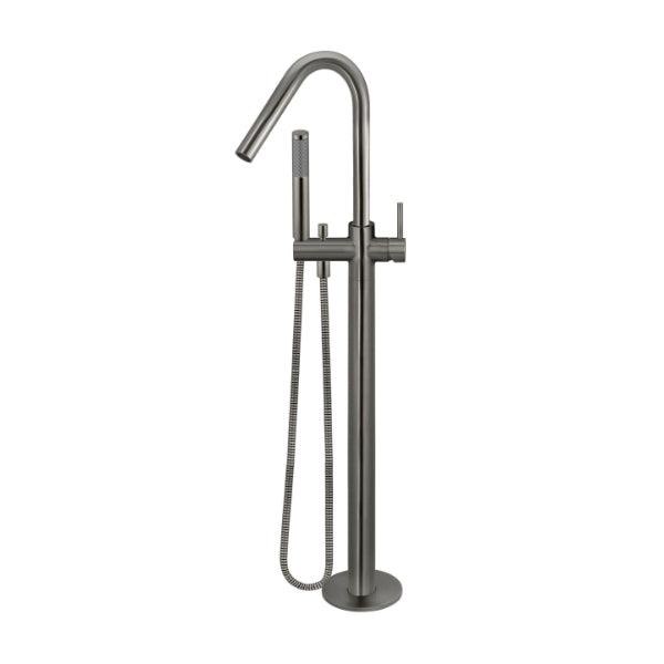 Meir Round Freestanding Bath Spout and Hand Shower Shadow - The Blue Space