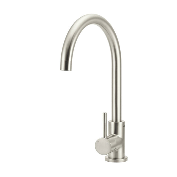 Meir Round Kitchen Mixer Tap Brushed Nickel - The Blue Space