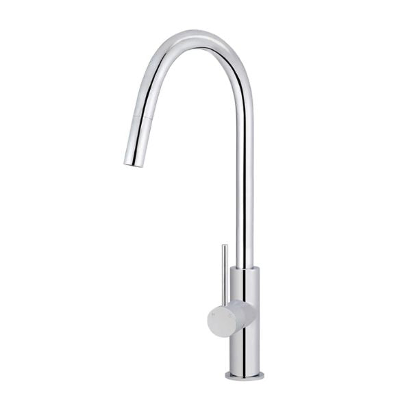 Meir Round Piccola Pull Out Kitchen Mixer - Chrome | The Blue Space