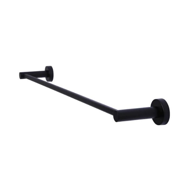 Meir Round Single Towel Rail 600mm Matte Black - The Blue Space