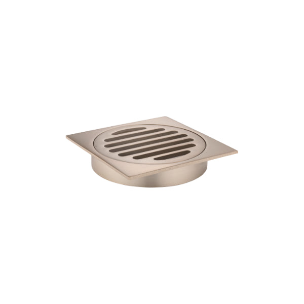 Meir Square Floor Grate Shower Drain 100mm Outlet - Champagne | The Blue Space