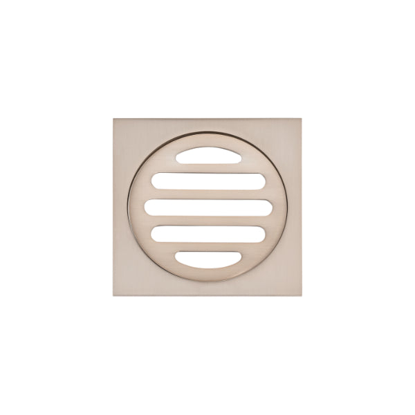 Meir Square Floor Grate Shower Drain 80mm Outlet - Champagne | The Blue Space