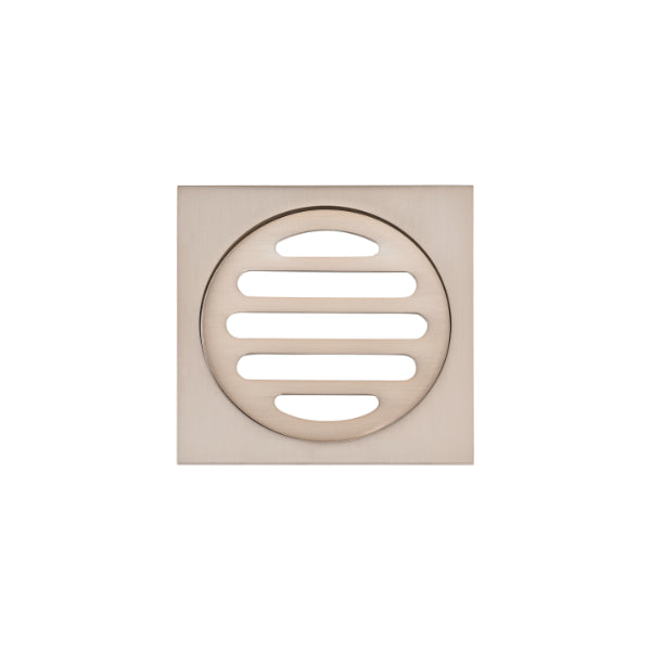 Meir Square Floor Grate Shower Drain 80mm Outlet - Champagne | The Blue Space