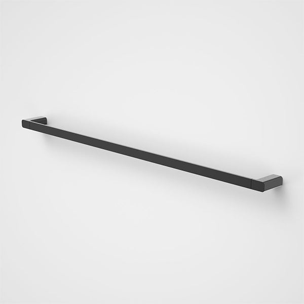 Caroma Luna Single Towel Rail Satin Black 930mm - The Blue Space