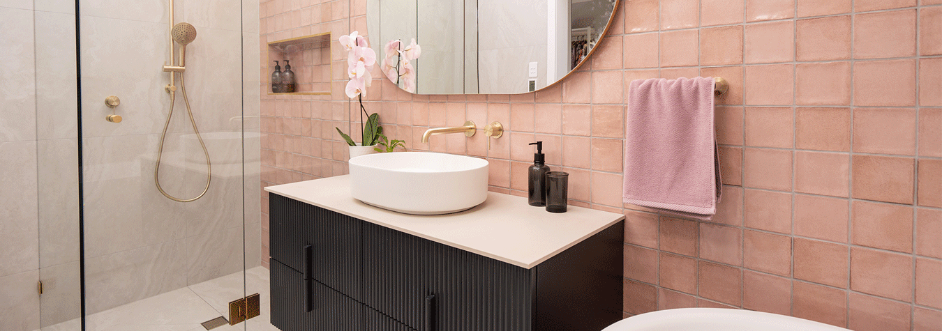 A Dreamy Transformation with Jules and Cam: Feminine Chic Bathroom