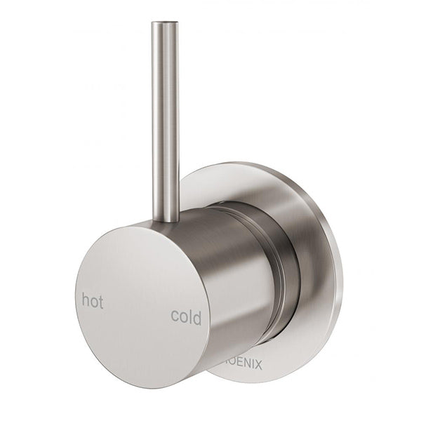 Phoenix Vivid Slimline Up Shower/Wall Mixer-Brushed Nickel - The Blue Space