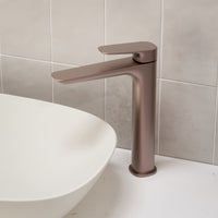 Caroma Contura II Tower Basin Mixer - Brushed Bronze