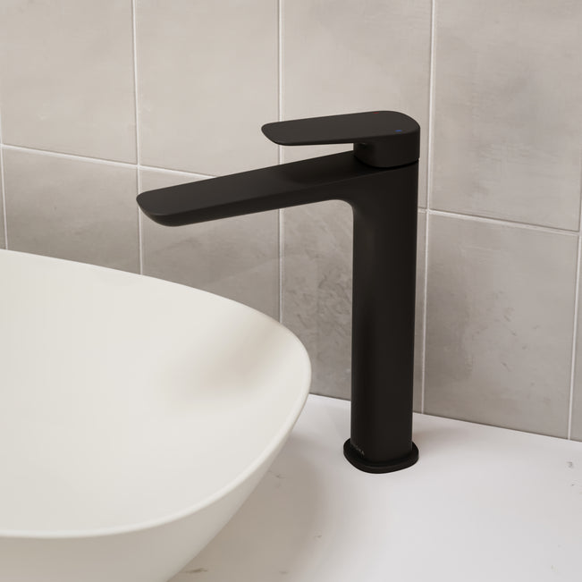 Caroma Contura II Tower Basin Mixer - Matte Black
