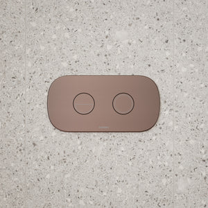 Caroma Contura II Invisi Series II Round DC Dual Flush Button Panel - Brushed Bronze