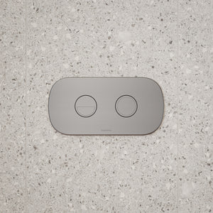 Caroma Contura II Invisi Series II Round DC Dual Flush Button Panel - Brushed Nickel