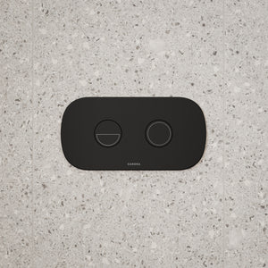 Caroma Contura II Invisi Series II Round DC Dual Flush Button Panel - Black