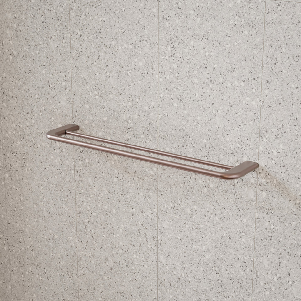 Caroma Contura II 620mm Double Towel Rail - Brushed Bronze