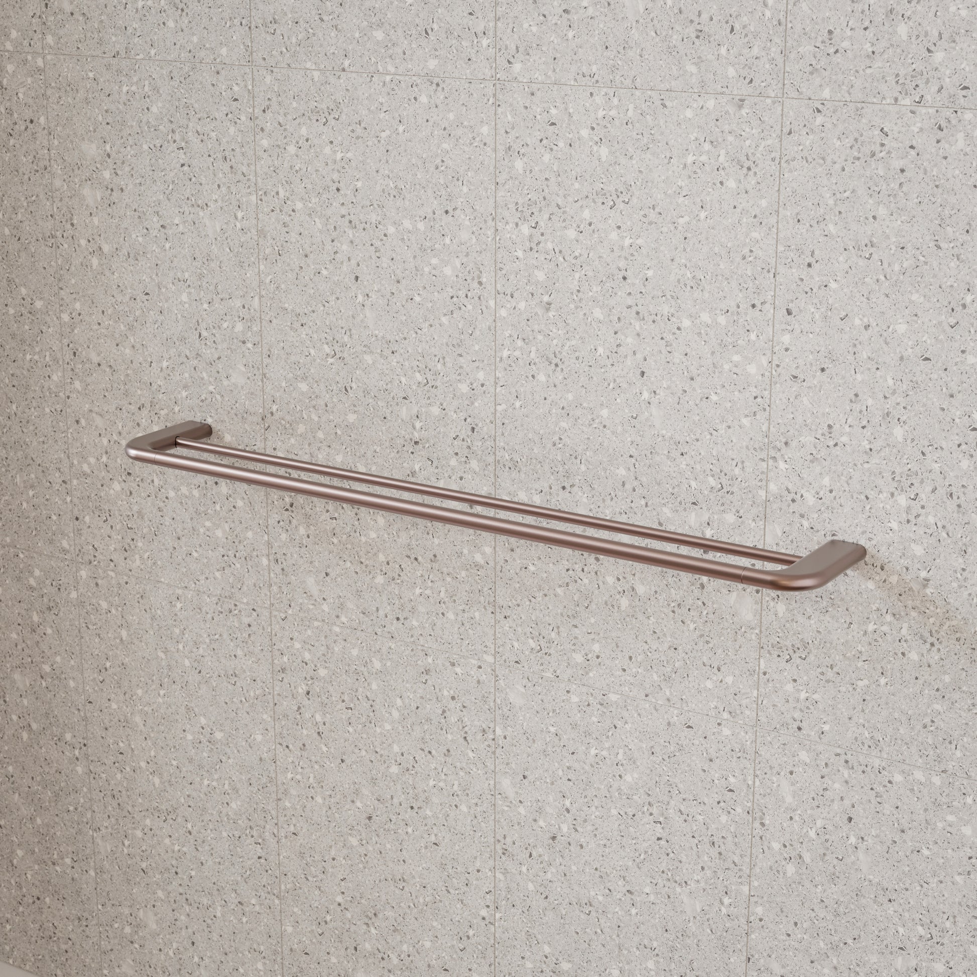 Caroma Contura II 820mm Double Towel Rail - Brushed Bronze