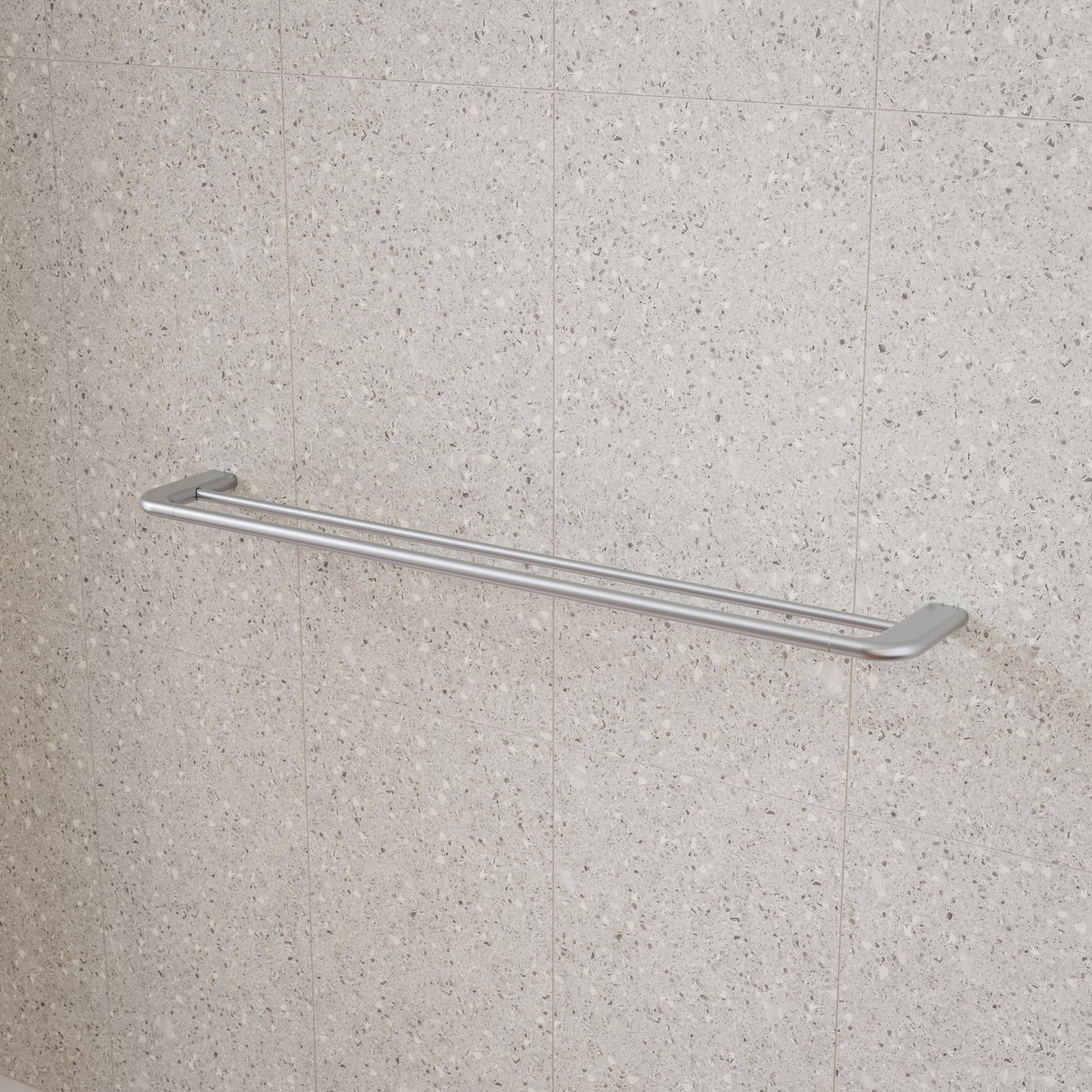 Caroma Contura II 820mm Double Towel Rail - Brushed Nickel