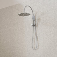 Caroma Contura II Compact Twin Shower - Brushed Nickel