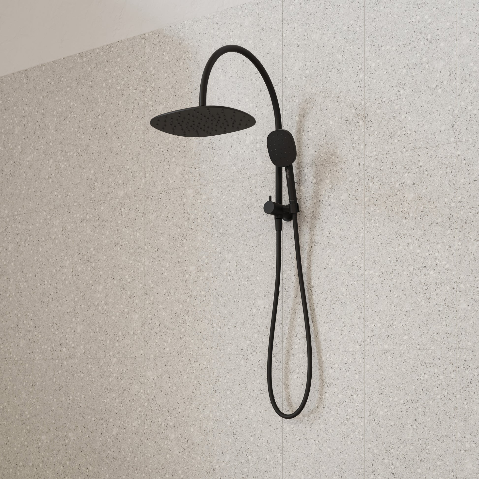 Caroma Contura II Compact Twin Shower - Black