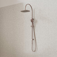 Caroma Contura II Rail Shower with Overhead - Brushed Bronze