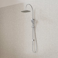 Caroma Contura II Rail Shower with Overhead - Brushed Nickel