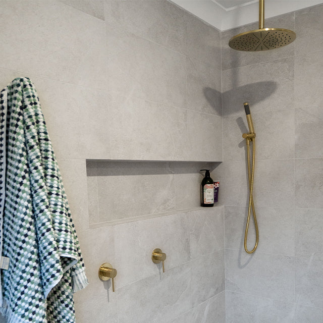 Meir Round Hand Shower on Swivel Bracket - Tiger Bronze