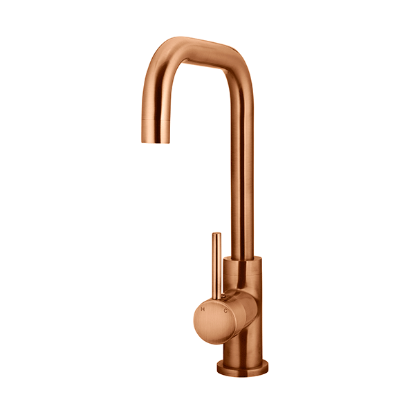 Meir Round Kitchen Sink Mixer Lustre Bronze