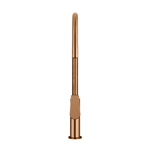 Meir Paddle Round Pull Out Kitchen Sink Mixer Tap Lustre Bronze