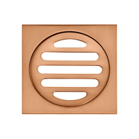 Meir Square Floor Grate Shower Drain 80mm Outlet Lustre Bronze