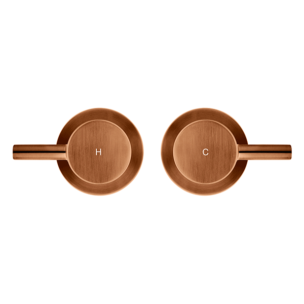 Meir Round Quarter Turn Wall Top Assemblies Lustre Bronze