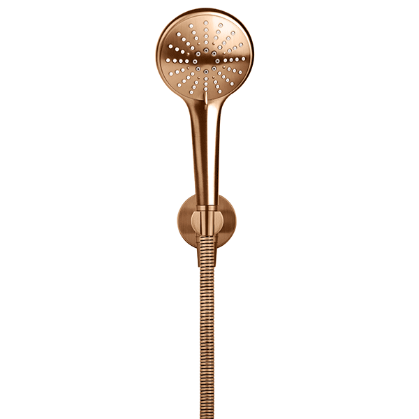 Meir Round 3 Function Hand Shower on Fixed Bracket Lustre Bronze