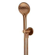 Meir Round 3 Function Hand Shower on Fixed Bracket Lustre Bronze