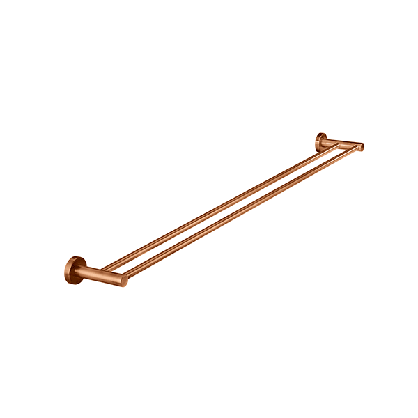 Meir Round Double Towel Rail 900mm Lustre Bronze