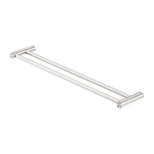 Nero New Mecca Double Towel Rail 800mm Brushed Nickel