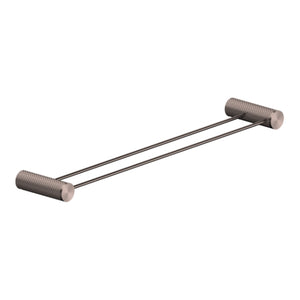 Nero Opal Double Towel Rail 800mm Brushed Bronze