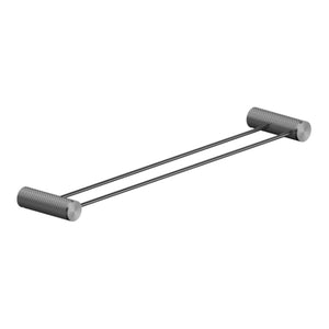 Nero Opal Double Towel Rail 800mm Graphite