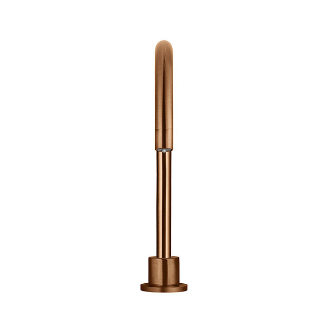 Meir Round Gooseneck High Rise Swivel Hob Spout Lustre Bronze