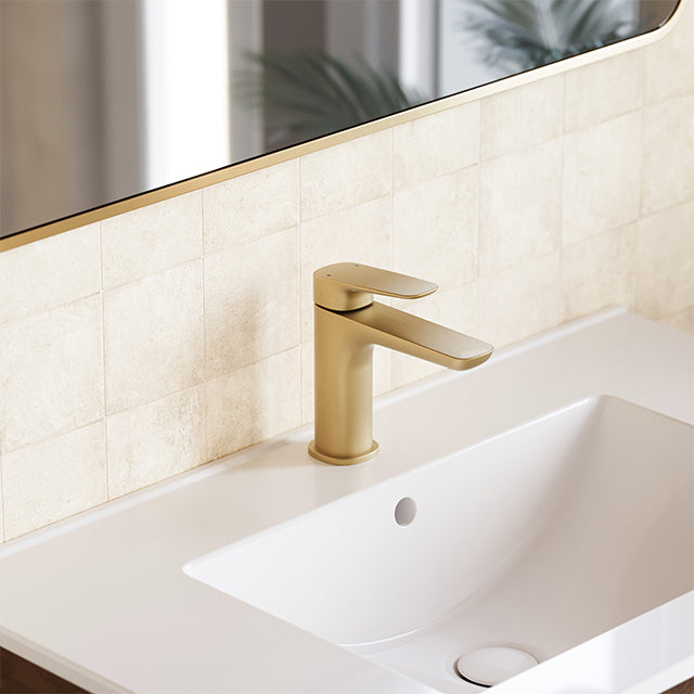 Caroma Contura II Basin Mixer - Brushed Brass 849050BB6AF