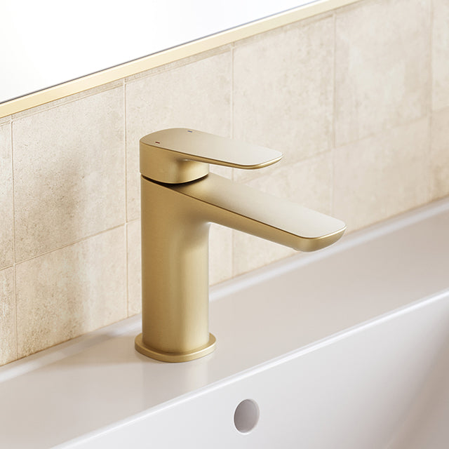 Caroma Contura II Basin Mixer - Brushed Brass 849050BB6AF
