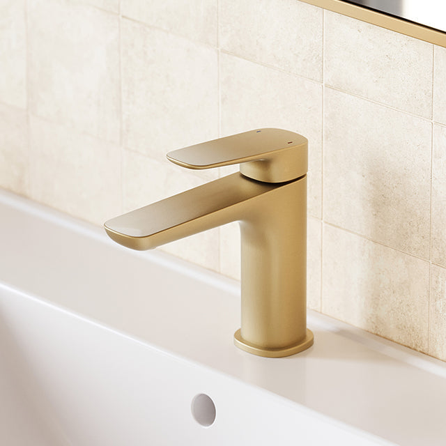 Caroma Contura II Basin Mixer - Brushed Brass