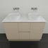 Timberline Nevada Floor Standing Vanity with Stone and Above Counter Basin - 1200 Double Bowl | The Blue Space