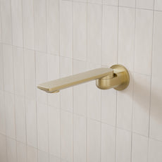 Caroma Urbane II Low Lead Round 180mm Basin/Bath Outlet Brushed Brass