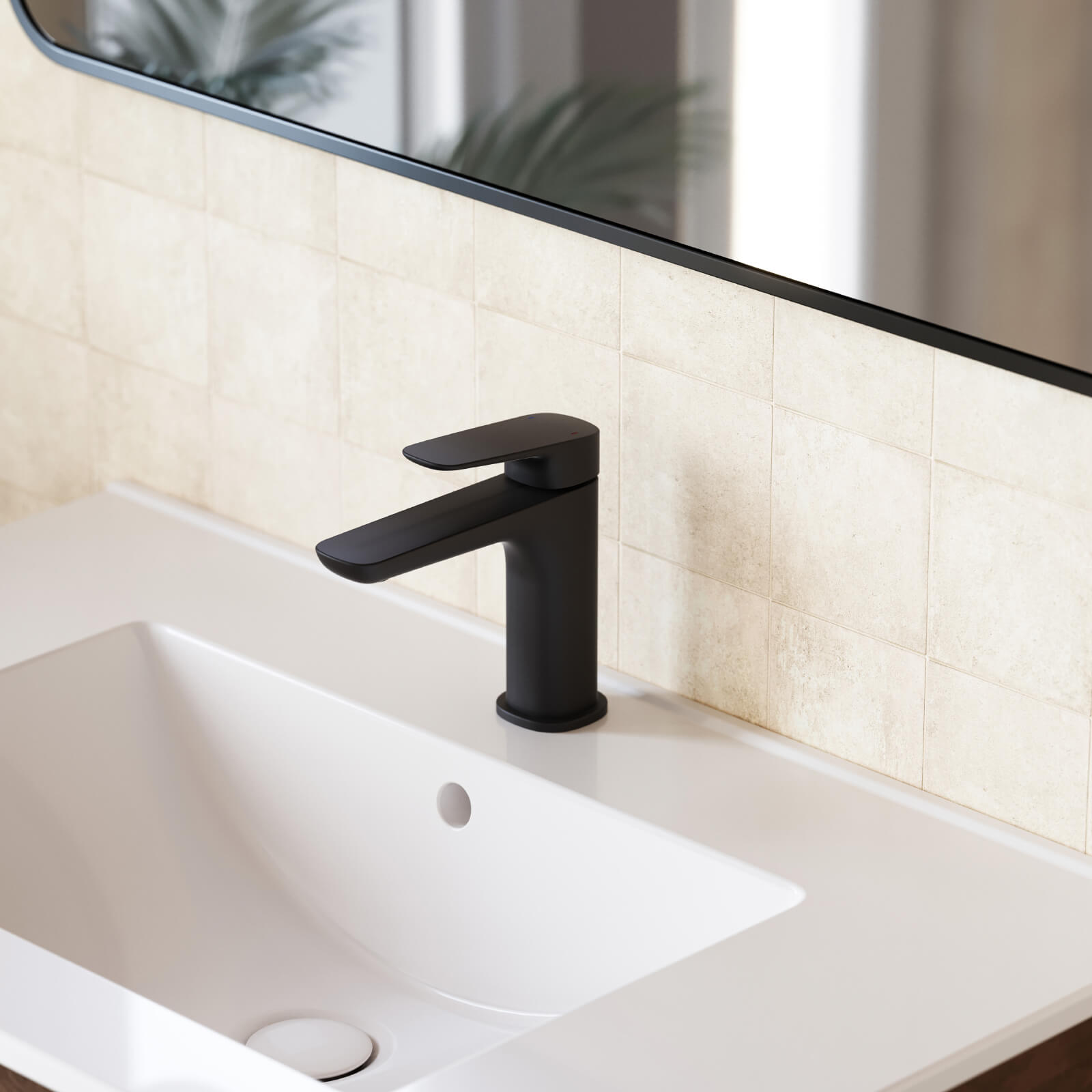 Caroma Contura II Basin Mixer - Matte Black 849050B6AF  | The Blue Space