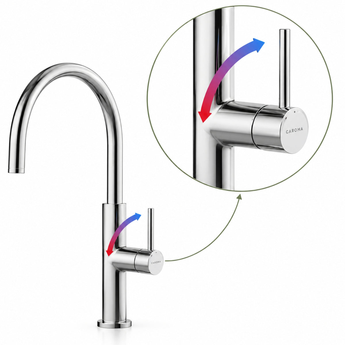 New Function Caroma Liano II Pull Out Lead Free Sink Mixer - Brushed Nickel 96380BN56AF - The Blue Space