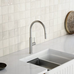 Caroma Liano II Pull Out Lead Free Sink Mixer - Brushed Nickel